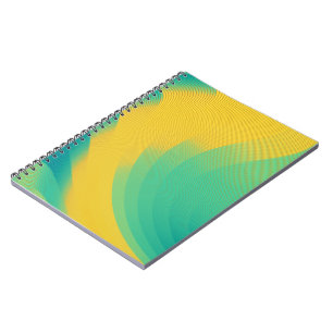 Cuaderno Portátil amarillo único con diseño abstracto