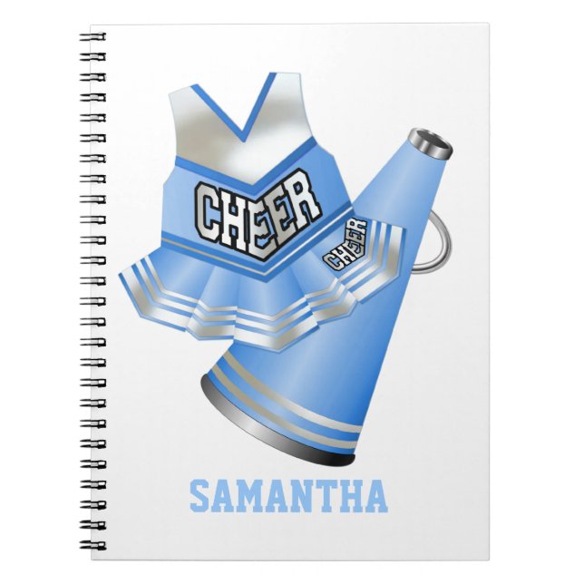 Cuaderno Portátil animador azul y blanco (Frente)