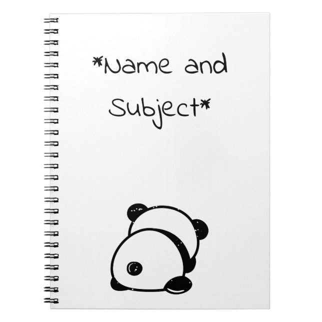 Cuaderno Portátil antisocial para osos de panda (Frente)