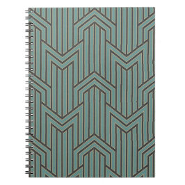 Cuaderno Portátil - Art Deco Negro y Verde