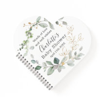 Portátil Baby Shower de follaje verde