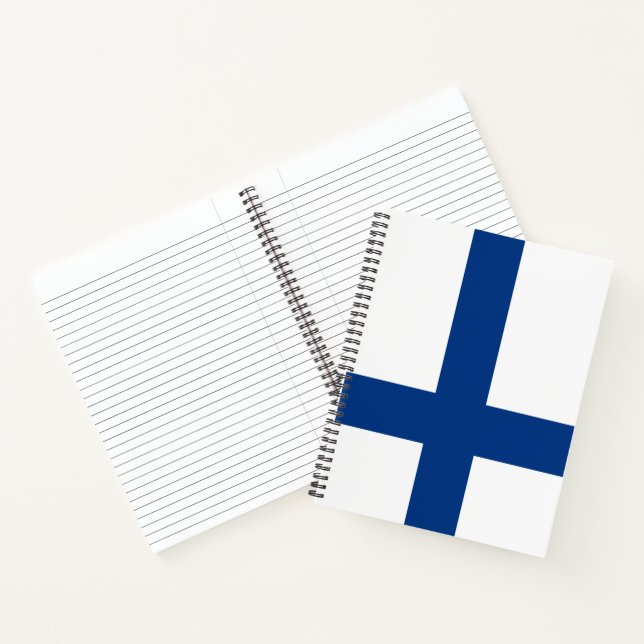 Cuaderno Portátil Bandera finlandesa (Finlandia) (Interior)
