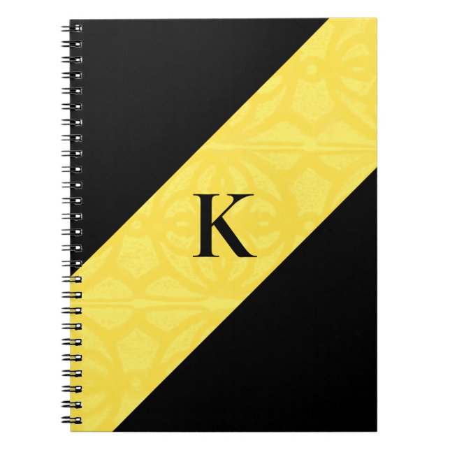 Cuaderno Portátil Batik Black Monogramado (Frente)
