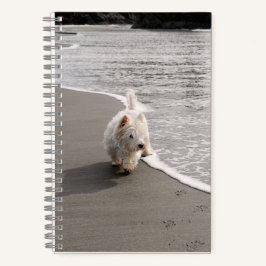 Cuaderno Portátil Beachcombing Westie Photo 6x8