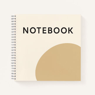 Cuaderno Portátil beige minimalista - portátil geométrico