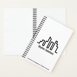 Cuaderno Portátil blanco espiral con diseño Minimalista