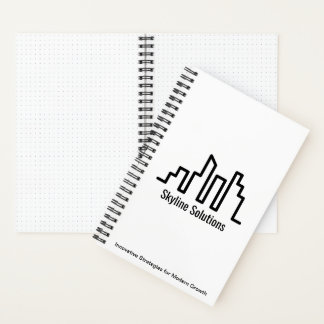 Cuaderno Portátil blanco espiral con diseño Minimalista