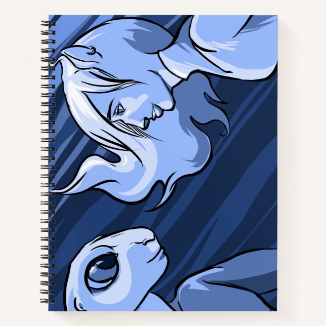 Cuaderno Portátil blanco espiral de 8,5" x 11" (Anverso)