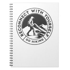 Cuaderno Portátil blanco y negro de senderismo