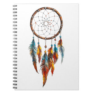 Cuaderno Portátil Bohemian Feather Dreamcatcher