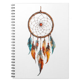 Cuaderno Portátil Bohemian Feather Dreamcatcher