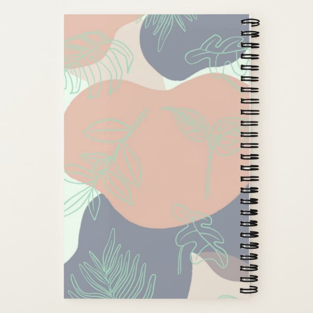 Cuaderno Portátil Boho floral espiral personalizada (Reverso)