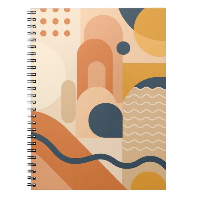 Cuaderno Portátil Boho geométrico - Resumen moderno (Frente)