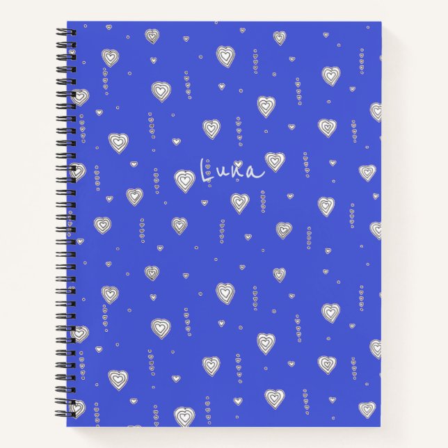 Cuaderno Portátil bonito Blue Heart2Heart (Anverso)