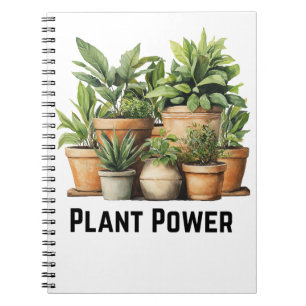 Cuaderno Portátil botánico de potencia de planta