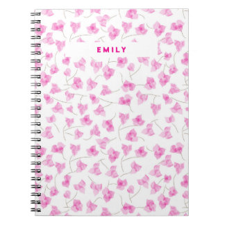 Cuaderno Portátil Bourgenvilla rosa bonito