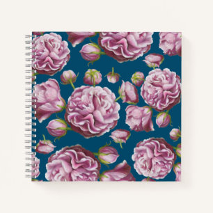 Cuaderno Portátil Camellia Rosa Garden Flowers