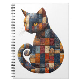 Cuaderno Portátil Cat de trabajo en mosaico