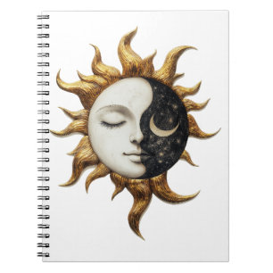 Cuaderno Portátil Celestial Sun y Moon