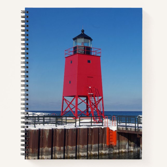 Cuaderno Portátil Charlevoix Pierhead Light (Anverso)