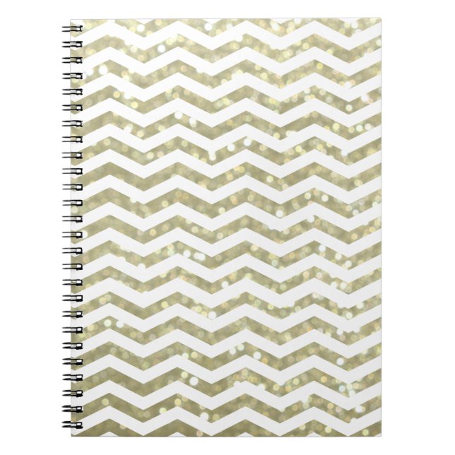 Cuaderno Portátil Chevron Gold (Frente)