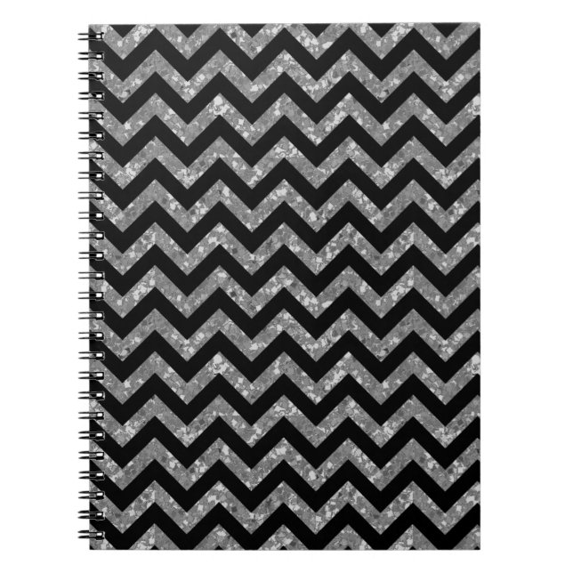 Cuaderno Portátil Chevron Purpurina Look (Frente)