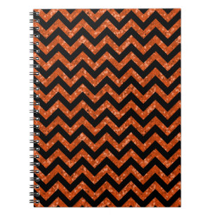 Cuaderno Portátil Chevron Purpurina Look