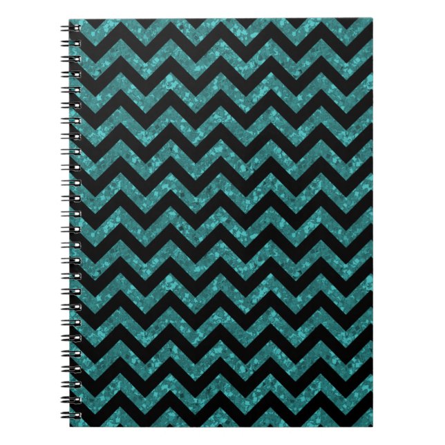 Cuaderno Portátil Chevron Purpurina Look (Frente)
