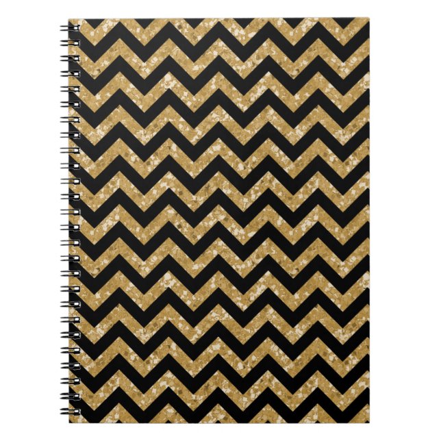 Cuaderno Portátil Chevron Purpurina Look (Frente)