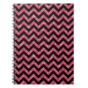 Cuaderno Portátil Chevron Purpurina Look