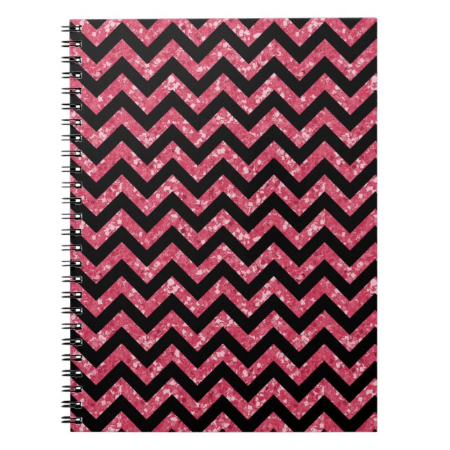 Cuaderno Portátil Chevron Purpurina Look (Frente)