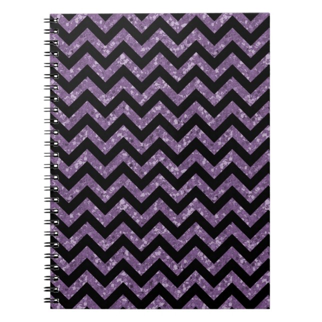 Cuaderno Portátil Chevron Purpurina Look (Frente)