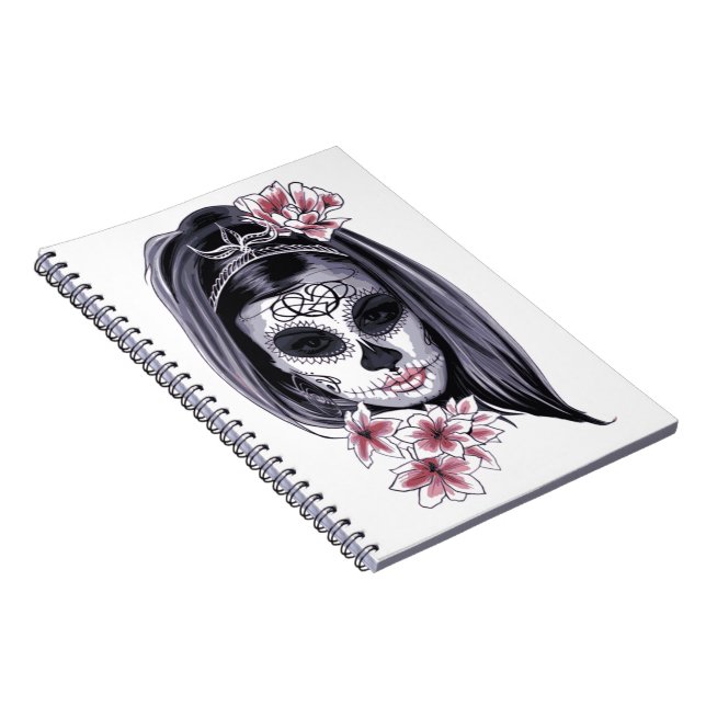Cuaderno Portátil Chica de cráneo de azúcar (Lado Derecho)
