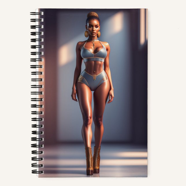 Cuaderno Portátil chica de moda (Anverso)