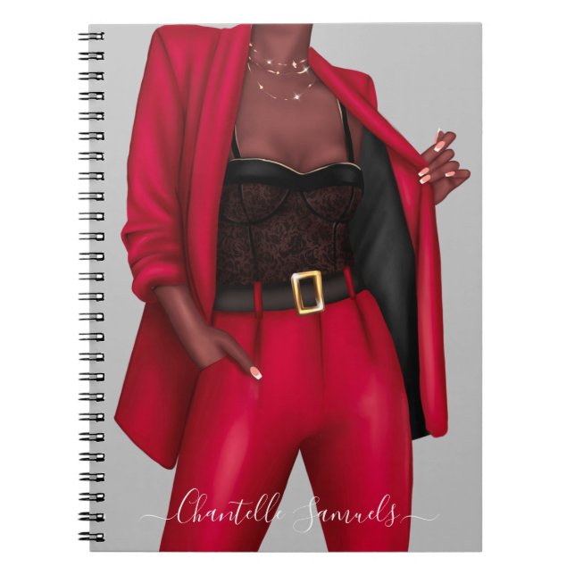 Cuaderno Portátil Chica jefe personalizado (Frente)