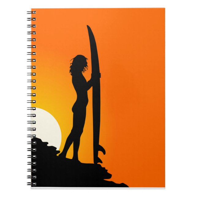 Cuaderno Portátil Chica surfista (Frente)
