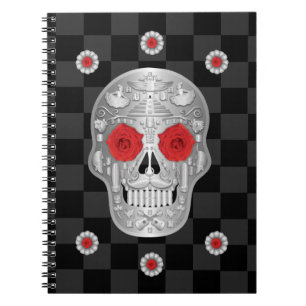 Cuaderno Portátil Chrome Calavera (Rosa Roja)