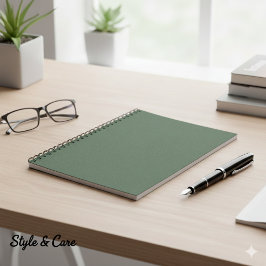 Cuaderno Portátil clásico de textura verde de 6,5" x 8,75"