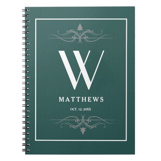 Cuaderno Portátil clásico turquesa personalizado (Frente)