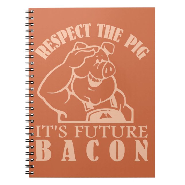 Cuaderno portátil color PIG TO BACON personalizado (Frente)