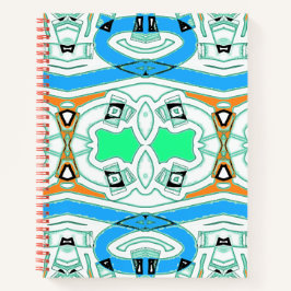 Cuaderno Portátil, color vibrante, patrón transparente Nota