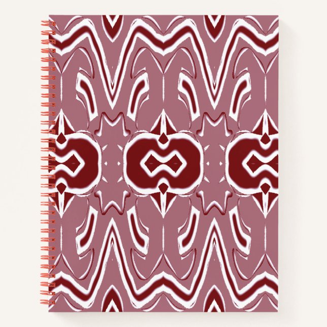 Cuaderno Portátil, color vibrante, patrón transparente Nota (Anverso)