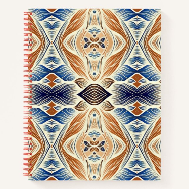 Cuaderno Portátil, color vibrante, patrón transparente Nota (Anverso)