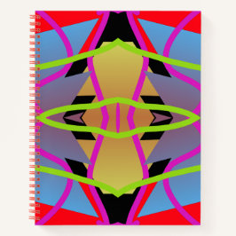 Cuaderno Portátil, color vibrante, patrón transparente Nota