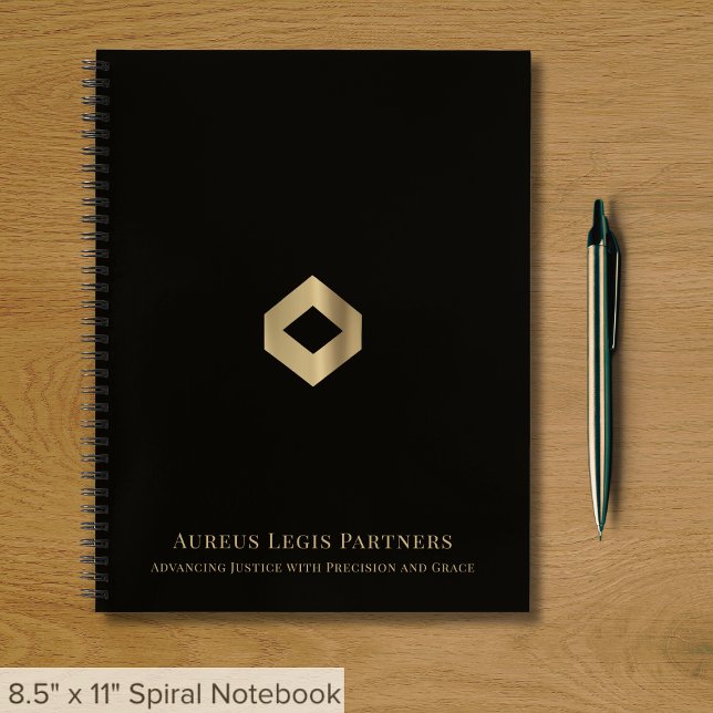 Cuaderno Portátil comercial con logotipo de oro negro (Subido por el creador)