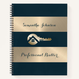 Cuaderno Portátil comercial Gold Key Blue Spruce Realtor