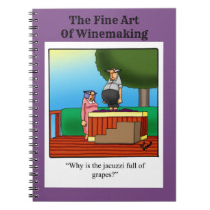 Cuaderno Portátil cómico de humor de vino