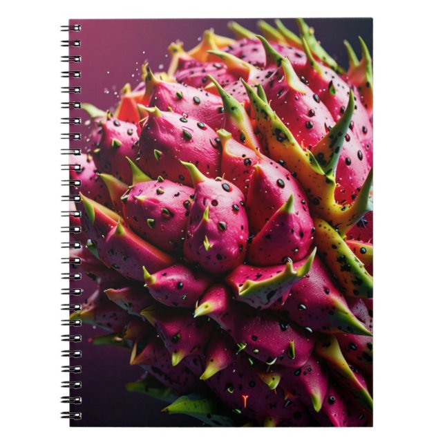 Cuaderno Portátil con arte de frutas tropical (Frente)