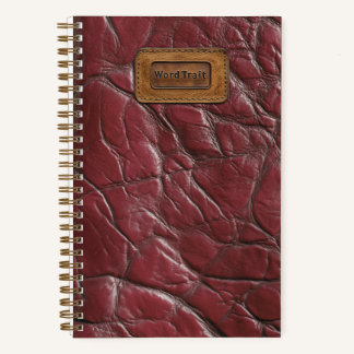 Cuaderno Portátil con aspecto de cuero - Red Garnet