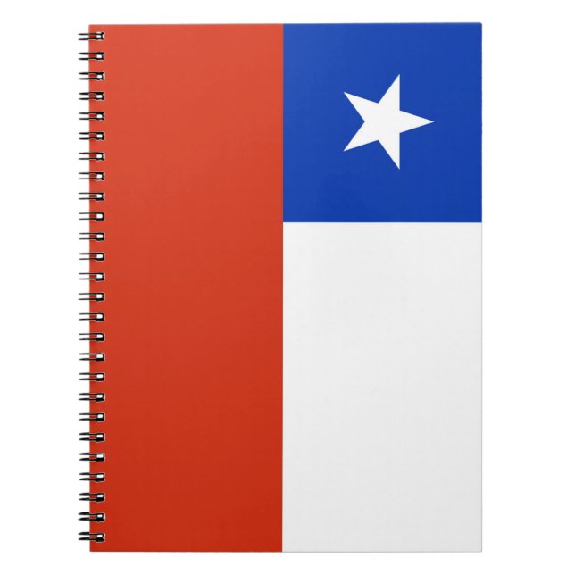 Cuaderno Portátil con bandera de Chile (Frente)